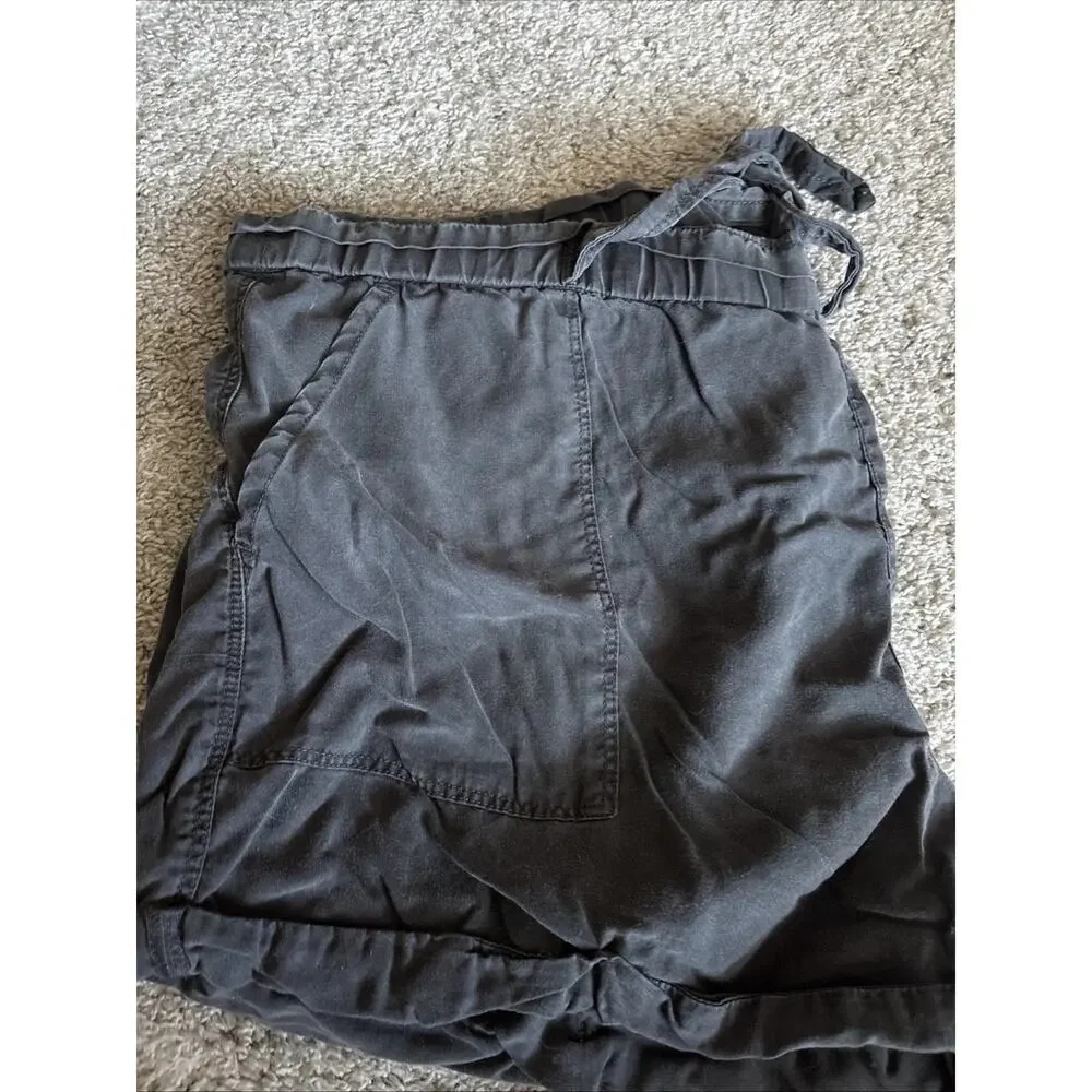 Aerie Women's Dark Grey Chambray Paperbag Shorts Size XL